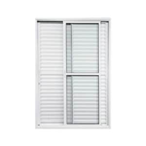 PORTA BALCAO ALUMINIO BRANCO LINHA 25 3 FOLHAS 2,10 X 1,20