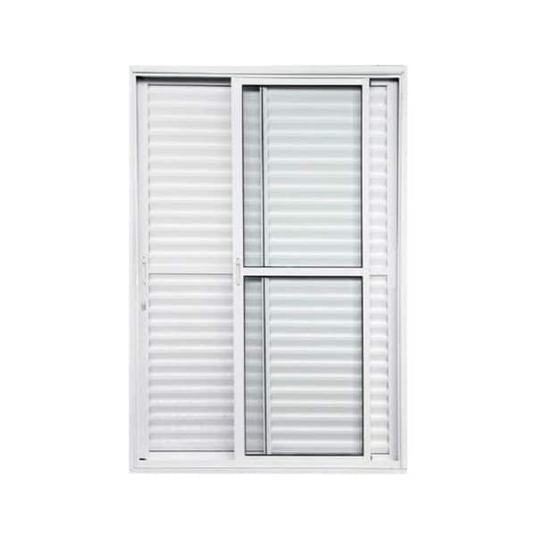 PORTA BALCÃO ALUMINIO BRANCO LINHA 25 3 FOLHAS 2,10 X 2,00